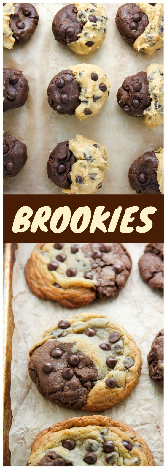 Chocolate Chip Brownie Swirl Cookies (aka Brookies) #Cookies #Brookies Chocolate Chip Brownie Swirl Cookies (aka Brookies) #Cookies #Brookies