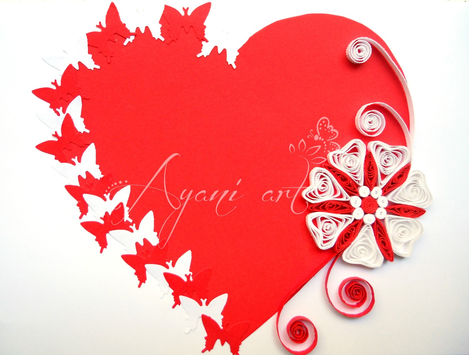 Ayani art Quilled Valentine cards