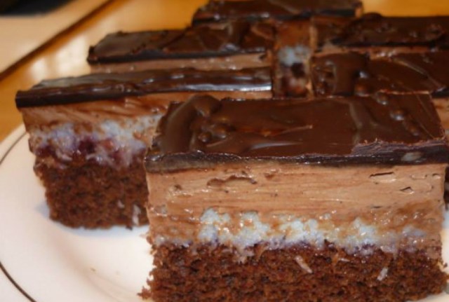 Beste Rezept: Wunderbare Kokosschnitten mit Schokoladencreme