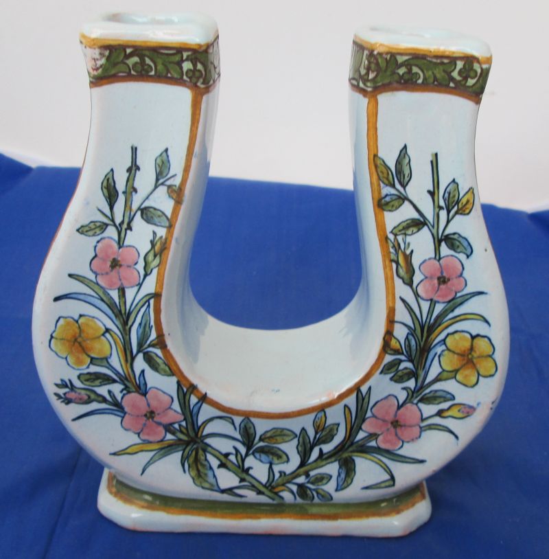 1st Period Porquier Horseshoe Vase, circa 1880 SOLD