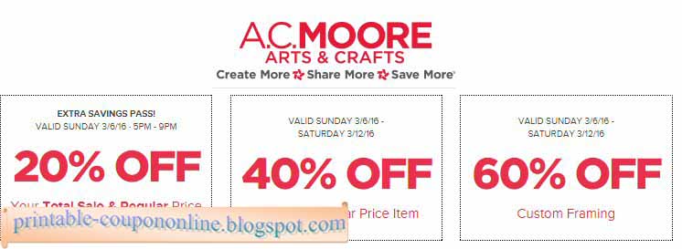 I need a coupon for ac moore