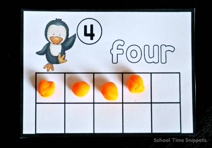 penguin theme 10 frame printable