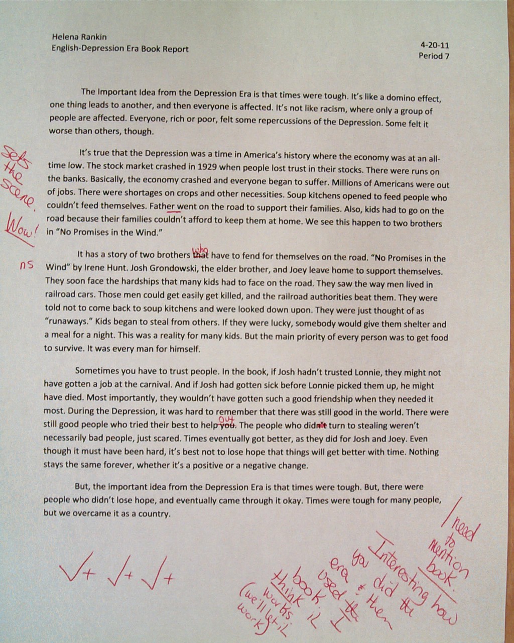 The great depression essay examples picture