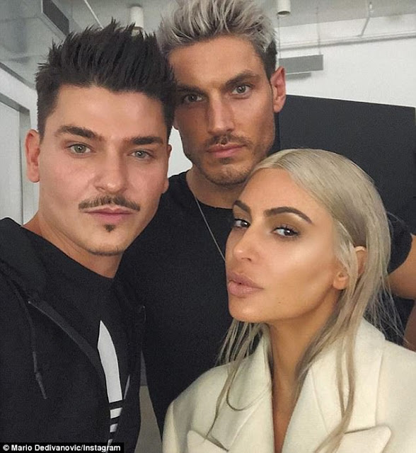 Working it out: Mario is best known for being Kim Kardashian's go-to make-up artist
