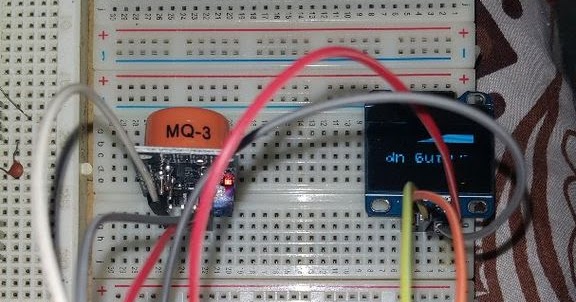 Breath analyzer with OLED and MQ3 gas sensor ~ Arduino Tutorial