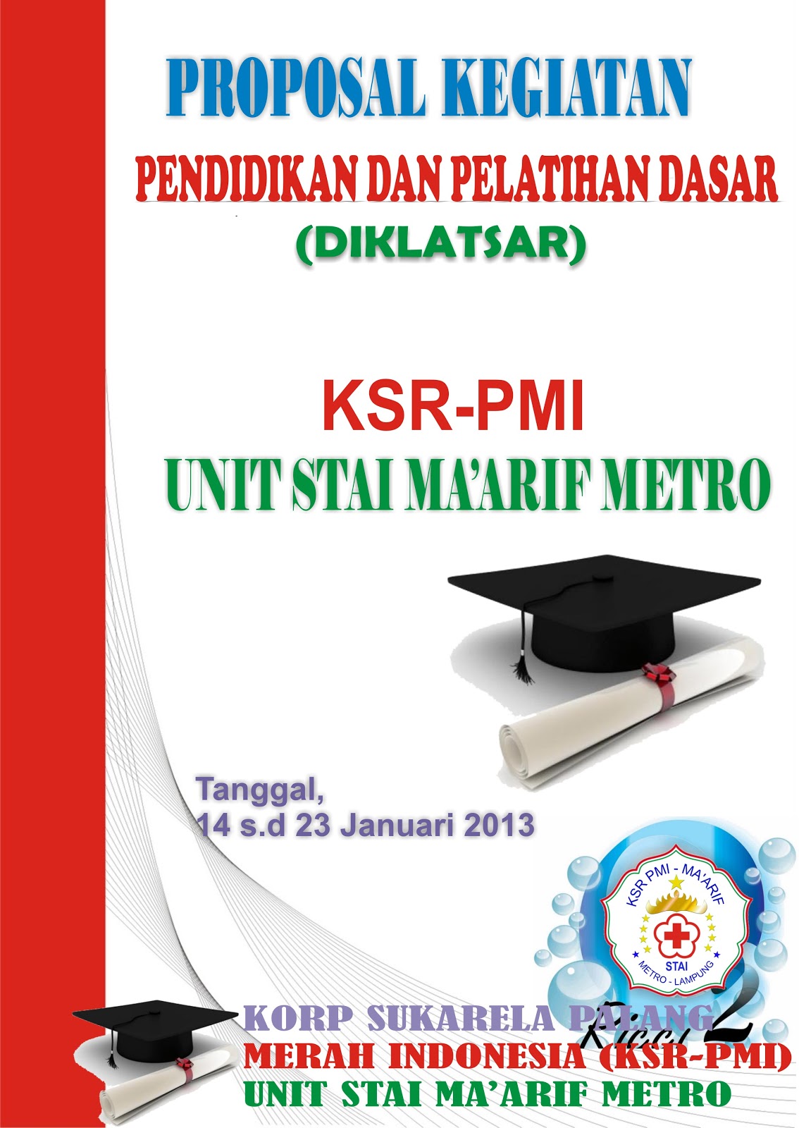 contoh cover proposal KSRPMI Unit STAI MA�ARIF METRO