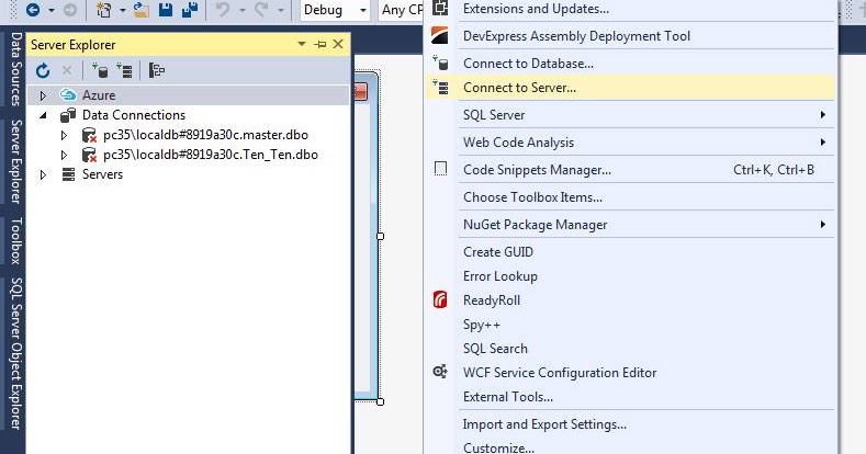 .Net Development: Connect to SQL Server database in c#