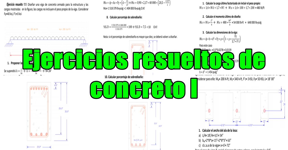 Vigas doblemente armadas ejercicios resueltos