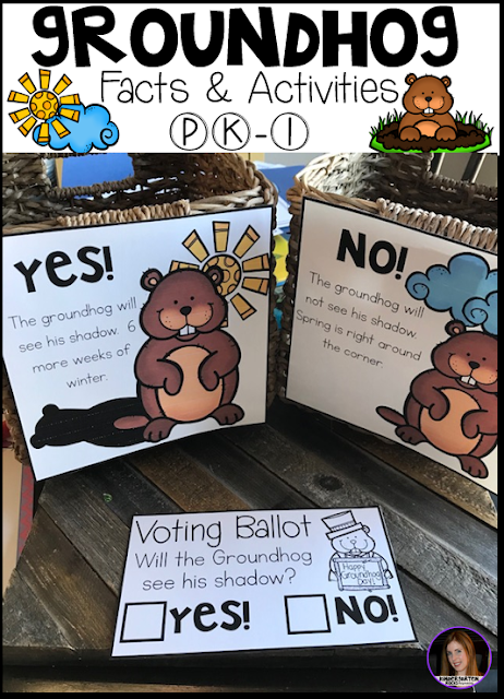 This unit includes real photos, sorting labels, All About Groundhog’s large group book, comprehension pages and voting and graphing materials.