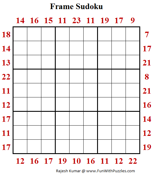 Sum Frame Sudoku (Daily Sudoku League #179)