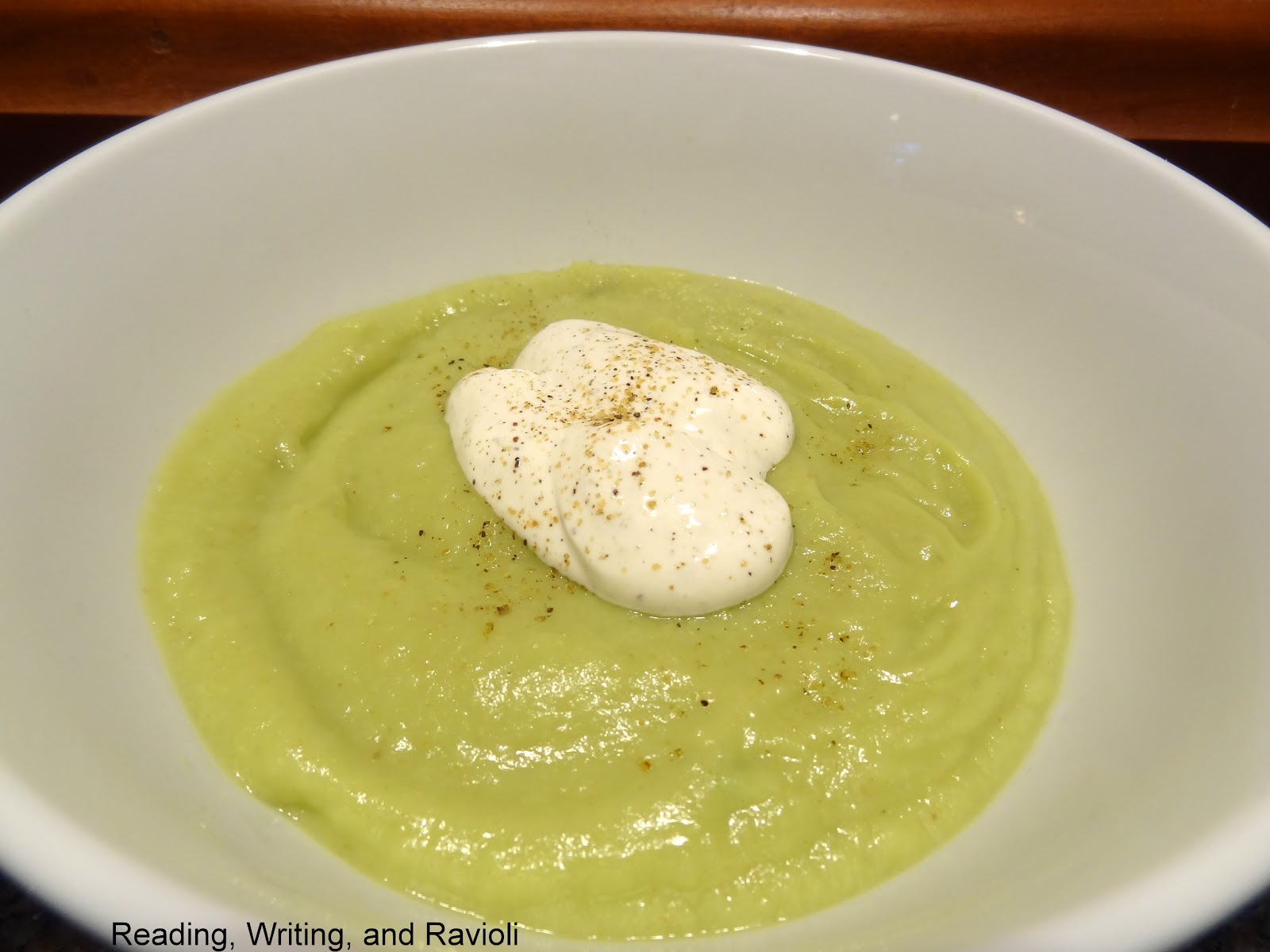 Reading, Writing, and Ravioli Recipe Warm Avocado Soup with Adobo