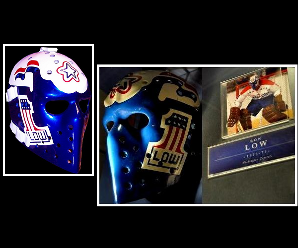 Ron Low’s Bicentennial goalie mask at the Hockey Hall of Fame.