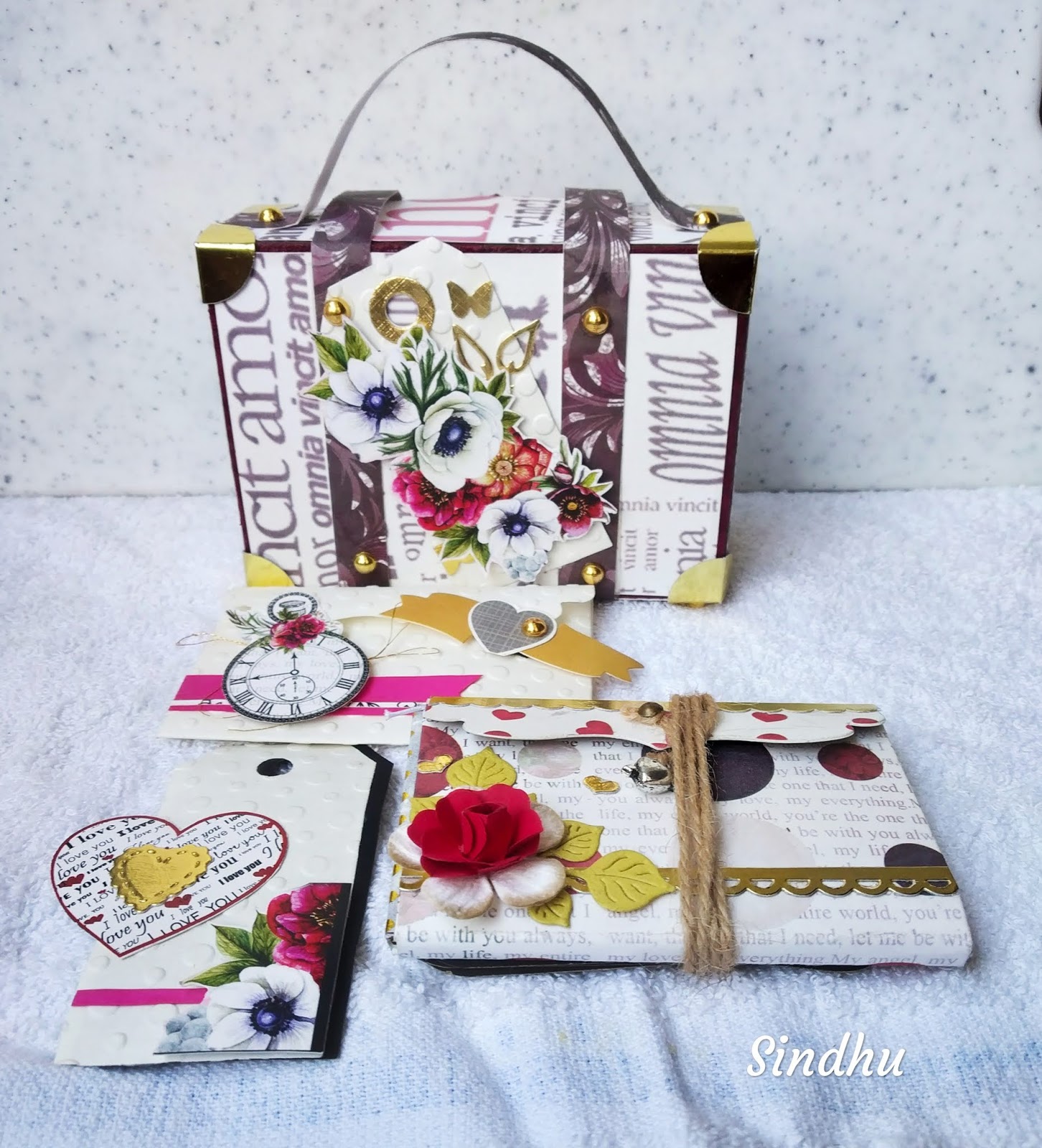 Colors of My Crafty World Paper Suitcase