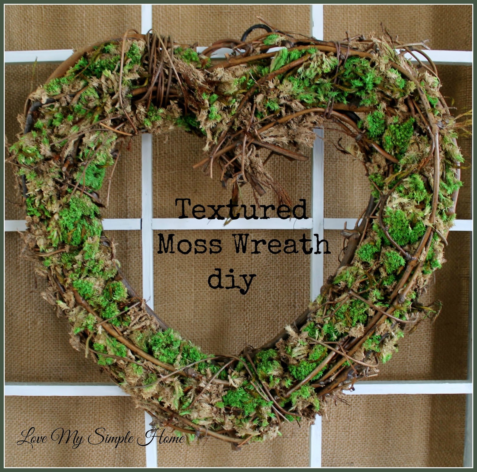 Textured Moss Wreath diy Love My Simple Home
