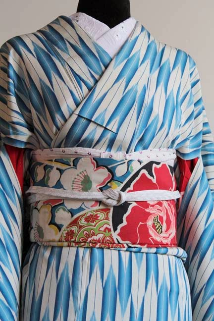 着物 Kimono and Kitsuke 着付け: Blue Rose
