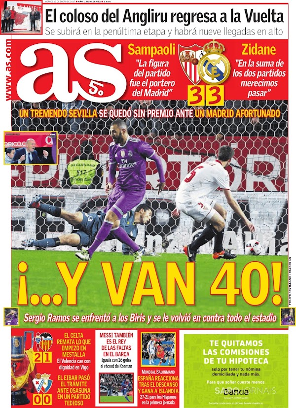 Real Madrid, AS: "¡...Y van 40!"