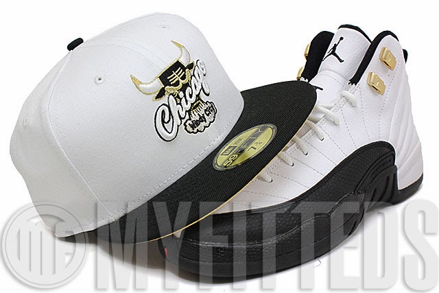 white and gold bulls hat