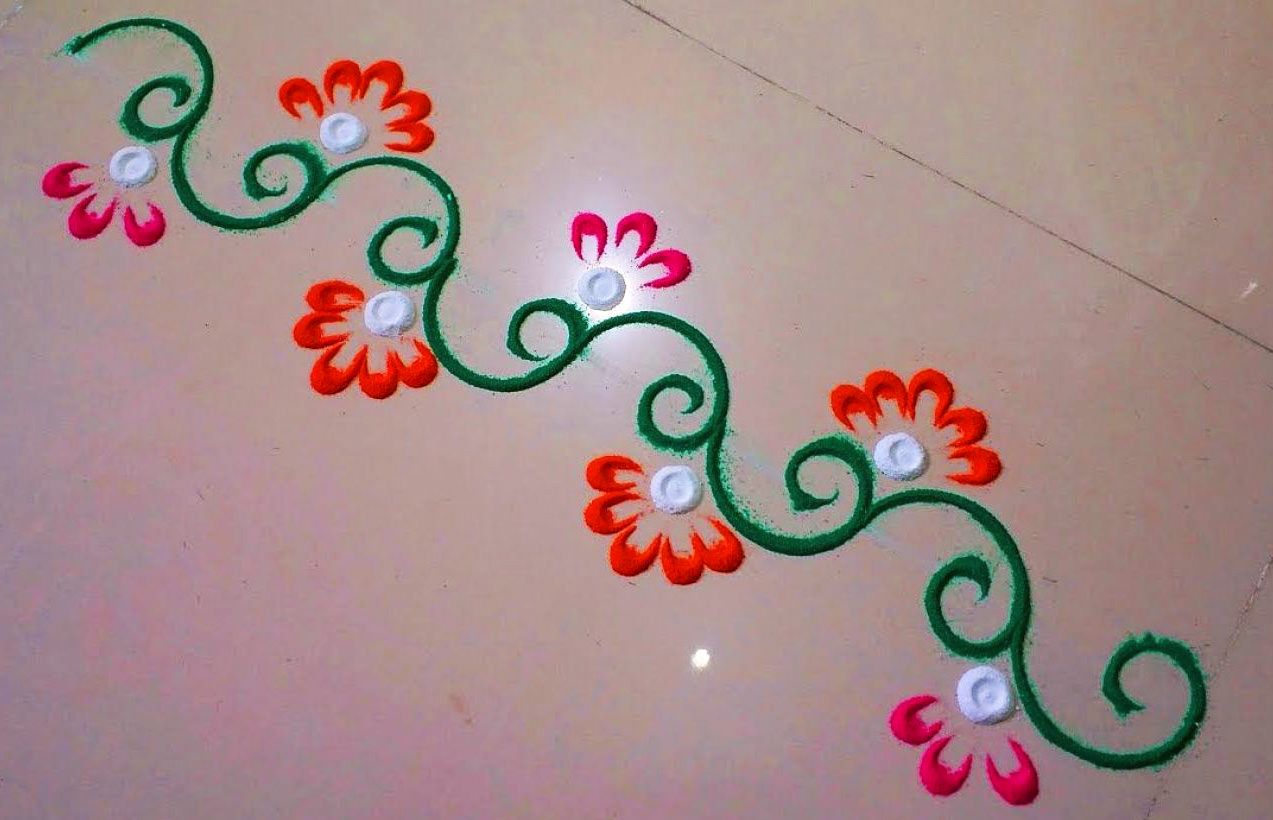 simple and easy rangoli designs with dots for home