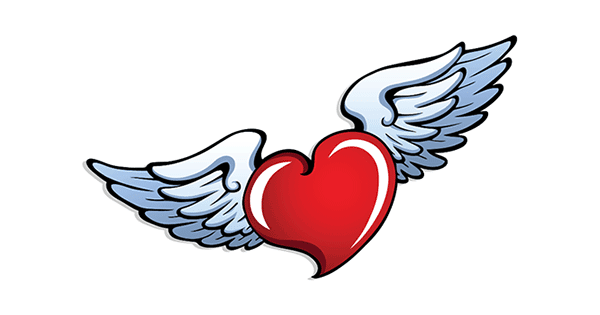 Image result for a heart with wings emoticon