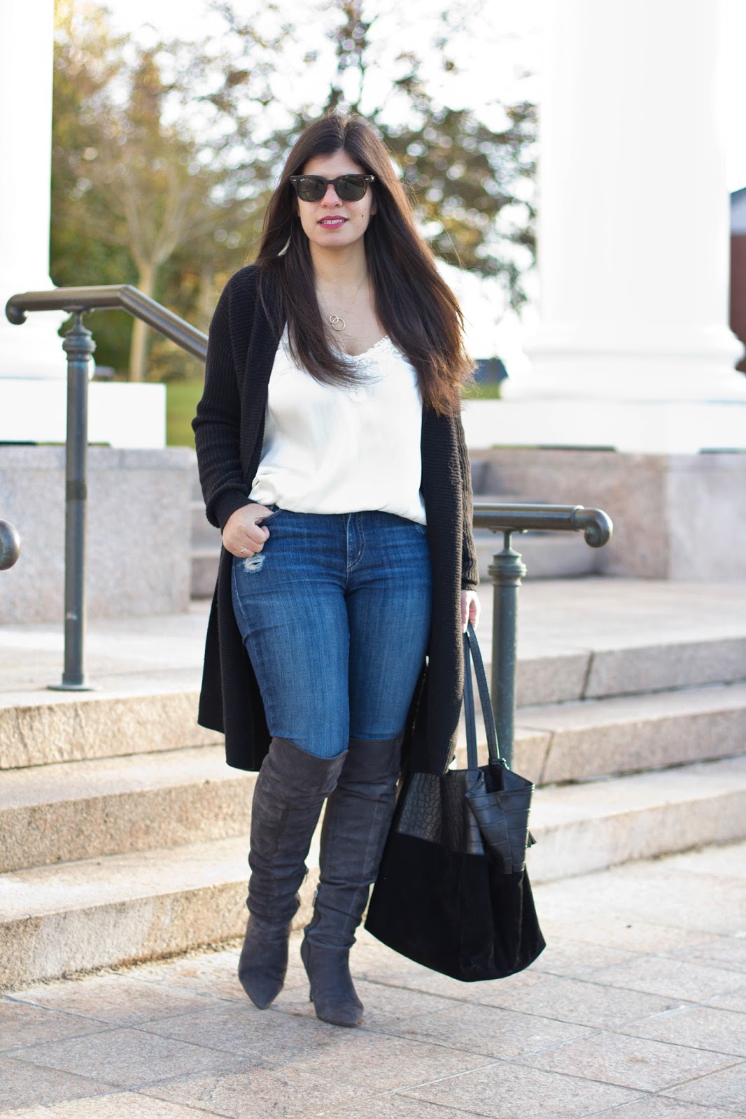 Over the Knee Boots with - Chic on the Cheap | Connecticut style blogger on a budget, by Abate