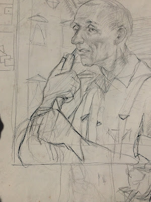 "Francis J. Quirk" sketch for portrait of Farmer Sketch for Farmer Portrait by Francis Quirk Lehigh University Faculty Member
