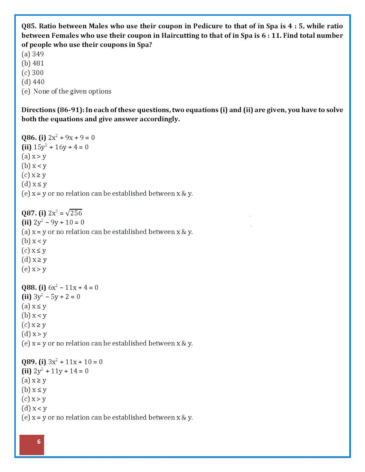 IBPS PO Quantitative Aptitude Question Paper 2018 Download PDF IBPS PO Quantitative Aptitude Question Paper 2018 Download PDF