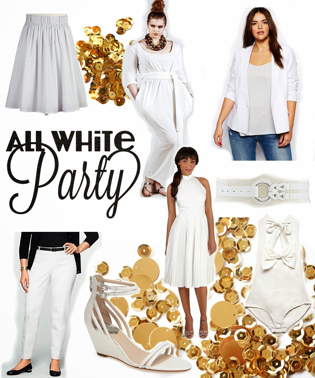 All white party outfits, plus size white dress