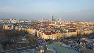 Looking out across Vienna from the giant ferriss wheel