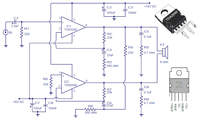 TDA 40W 2030 IC ඇම්පිලීෆයරය