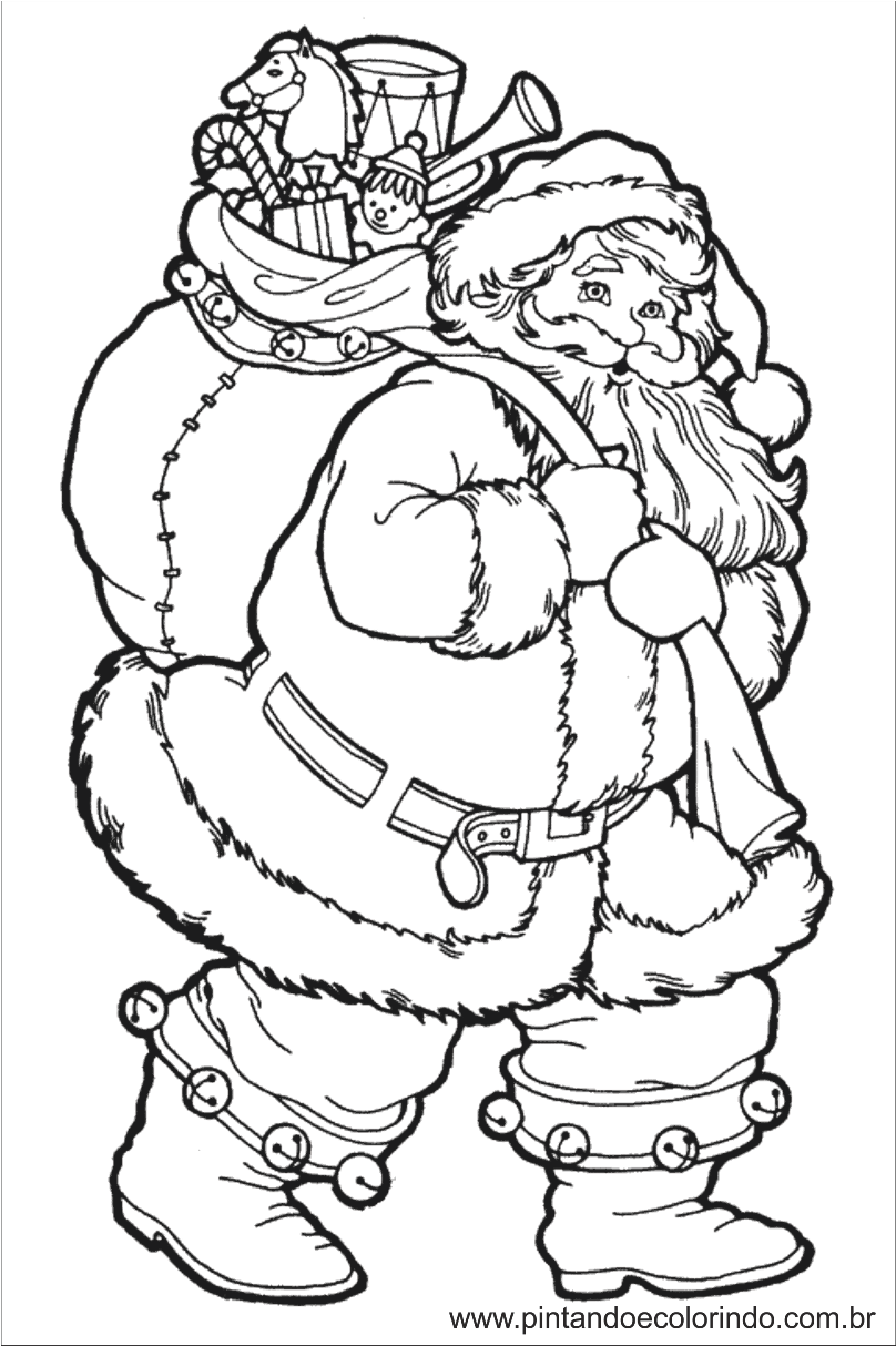 Pintando e Colorindo : Colorir Papai Noel Desenhos de Natal Pintando e Colorindo : Colorir Papai Noel Desenhos de Natal