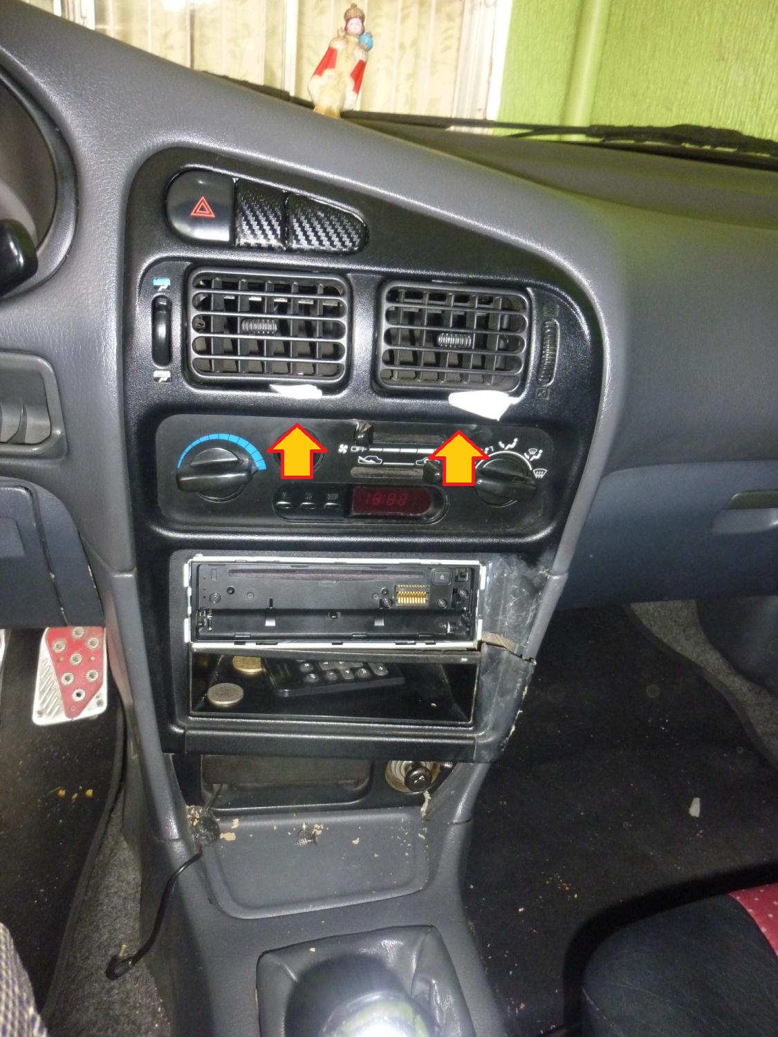 yes you can lancer project removing the center dash console