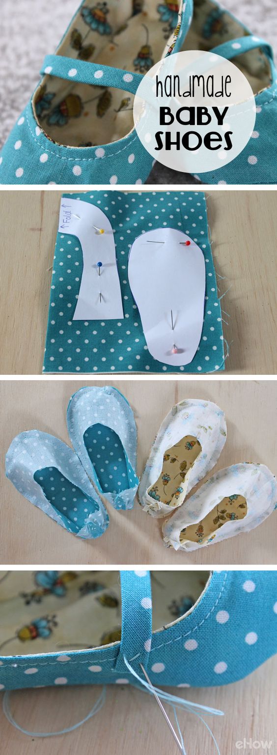 طريقة خياطة حذاء للاطفال Handmade Fabric Baby Shoes