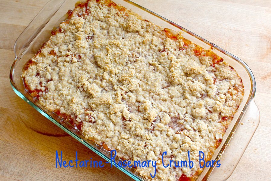 SPCookieQueen NectarineRosemary Crumb Bars Summer Concert Grub
