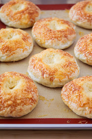 These quick asiago cheese bagels take way less time than traditional bagels, but they are every bit as delicious. They're packed with cheese, and so tender and chewy!
