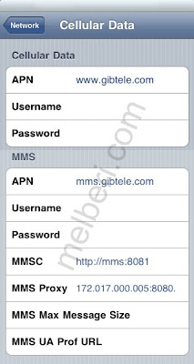 Gibtelecom APN Settings for iPhone iPad
