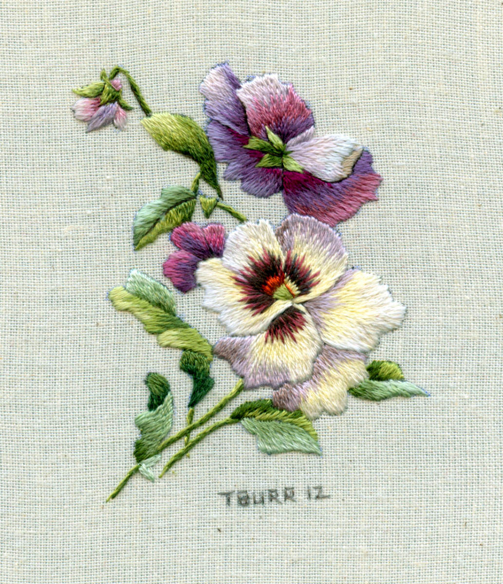 Needle painting embroideryflowers  joy design studio Needle painting embroideryflowers  joy design studio