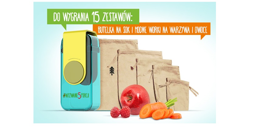 Do wygrania butelka na sok i zestaw woreczków na warzywa i owoce Konkurs