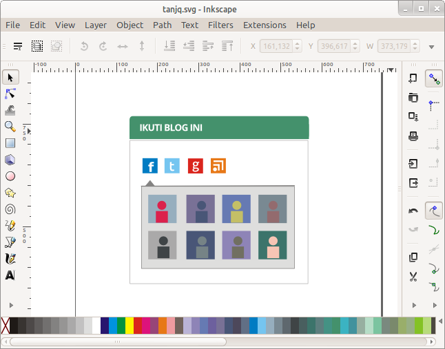 Desain gadget blog dengan Inkscape Desain gadget blog dengan Inkscape