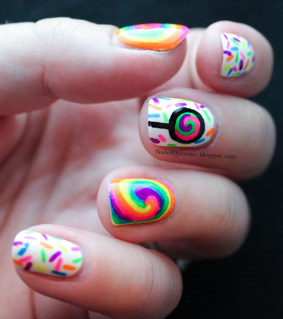 Nails4Dummies - Candy Swirls Mani