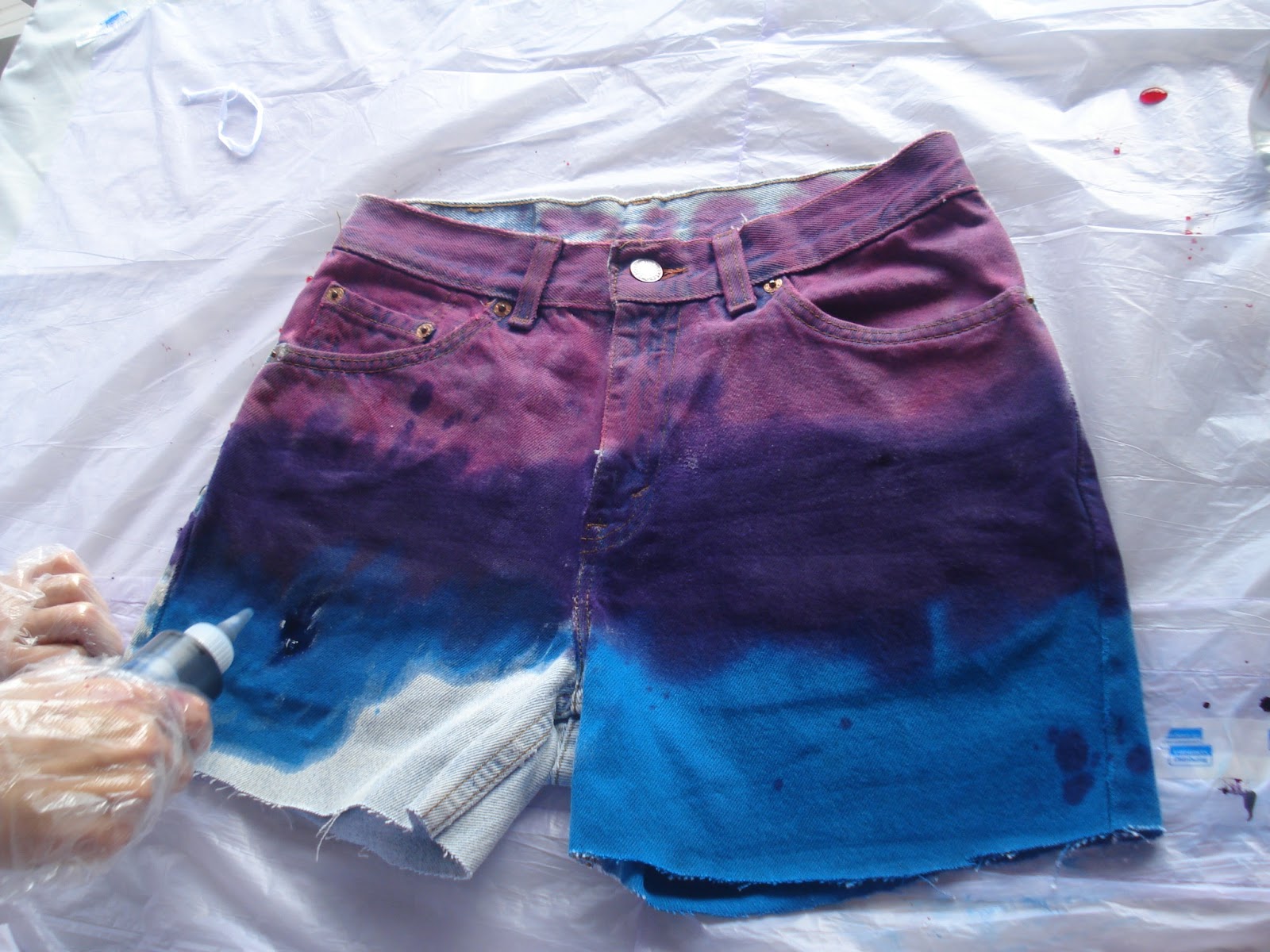 vintage rose : DIY Dip Dye Shorts