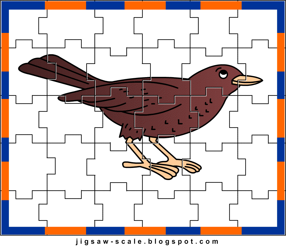 Printable Jigsaw Puzzle for kids Blackbird Jigsaw
