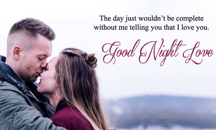 Romantic Good Night Kiss Images For Lovers Couples With Quotes