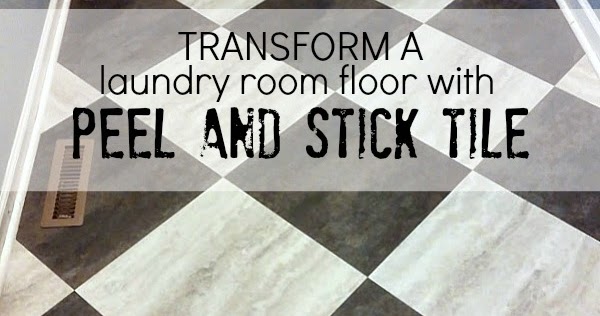 Transform a Laundry Room Floor (with Peel and Stick Tiles)  DIY beautify