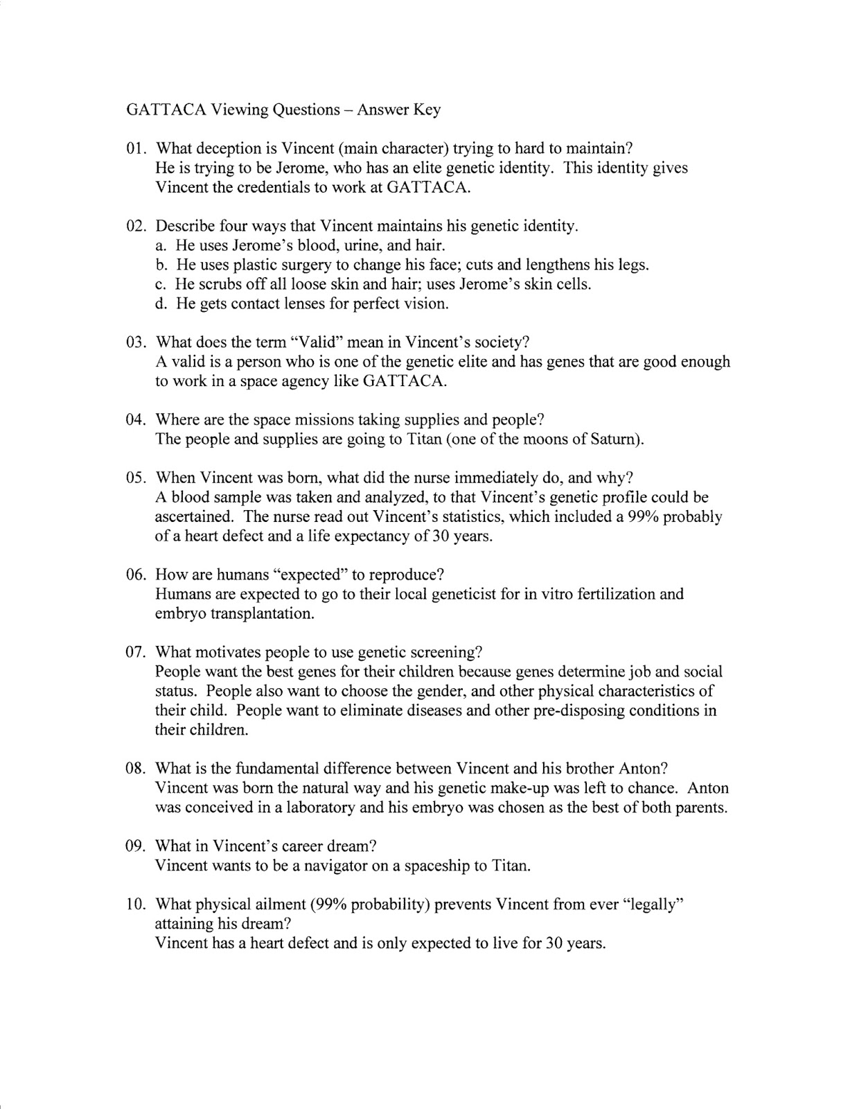 gattaca-movie-worksheet