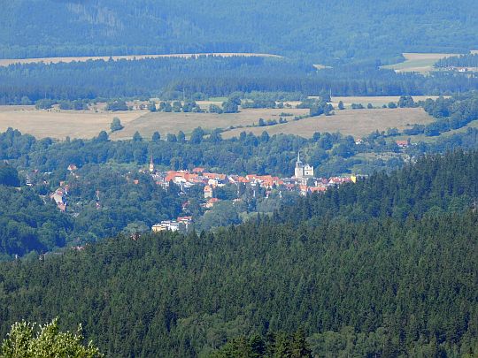Duszniki-Zdrój z Sołtysiej Kopy. Duszniki-Zdrój z Sołtysiej Kopy.