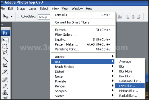 rendering with depth of field effect