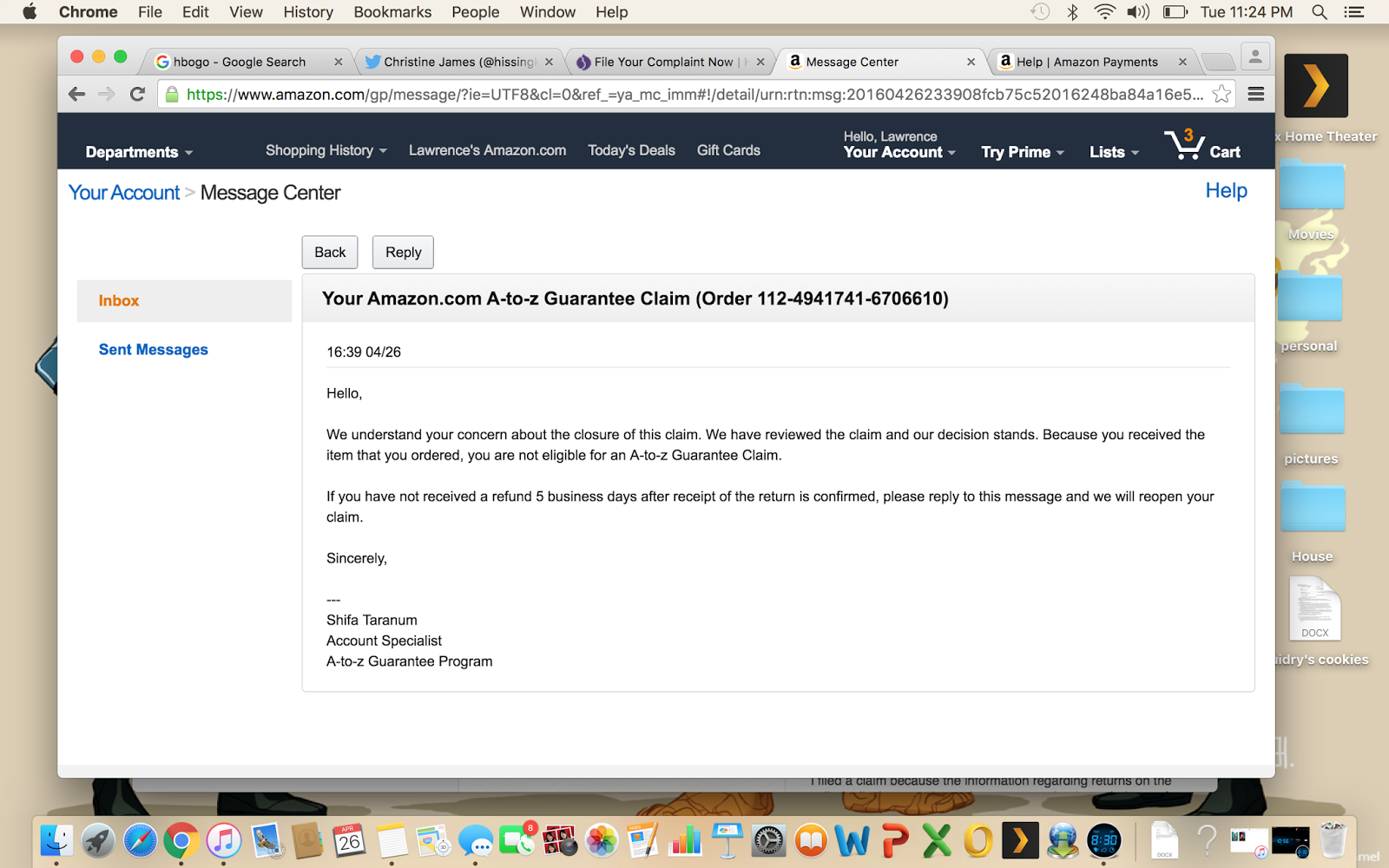 My Amazon Atoz Claim Was Denied (and Here's Why)