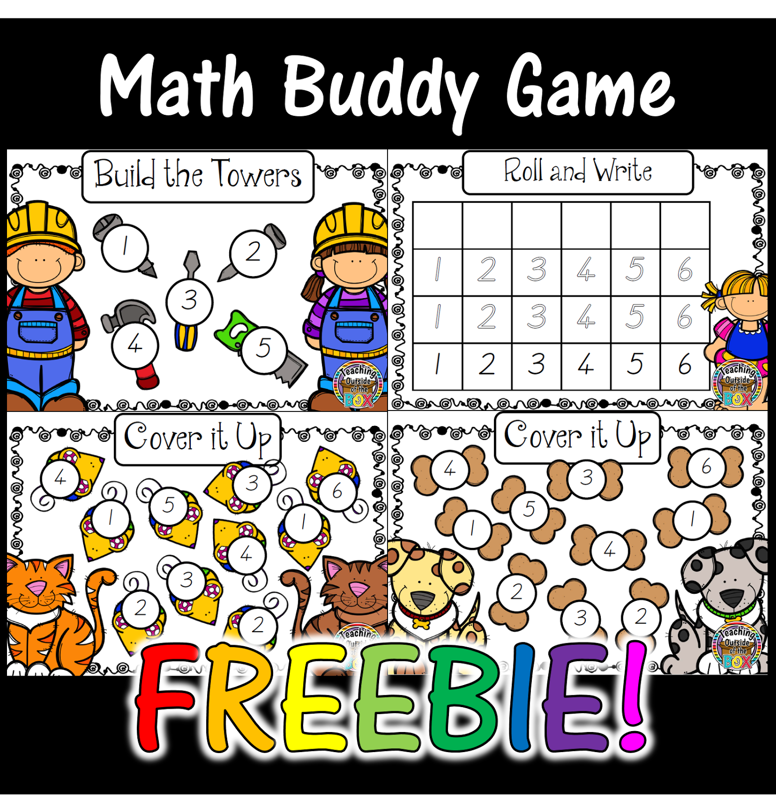 Teaching Outside of the Box... Math Buddy Game FREEBIE