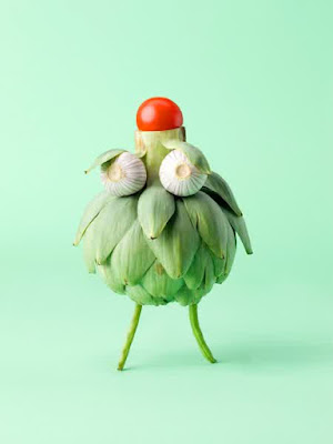 Animal fruit and vegetable sculpture