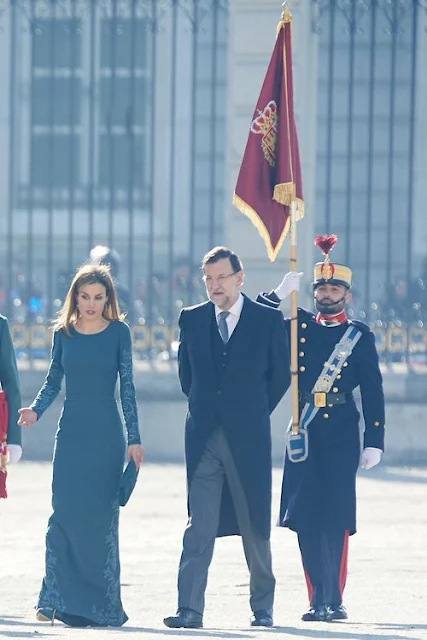 King Felipe of Spain and Queen Letizia of Spain at the New Year's Military Parade